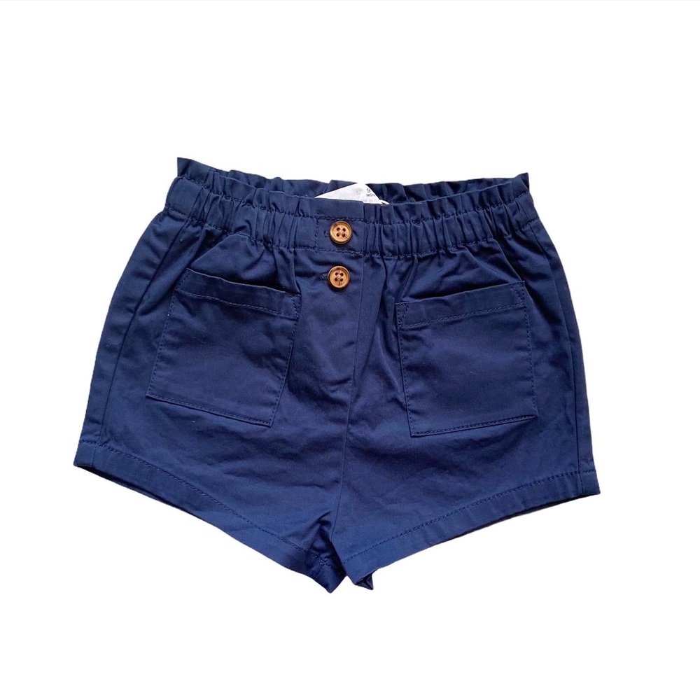 Zara navy blue pocket shorts 9-12 months NWT